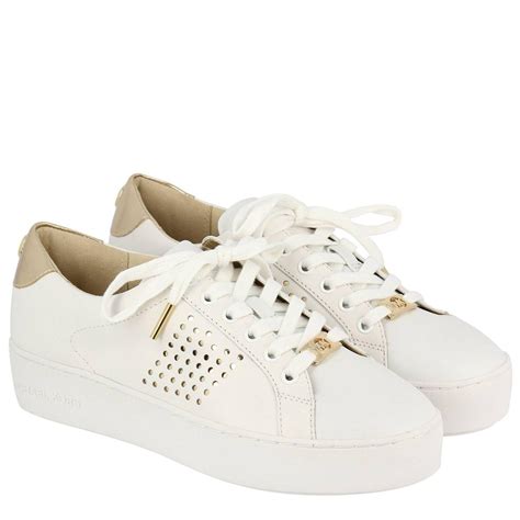 michael kors white and red sneakers|Michael Kors white designer sneakers.